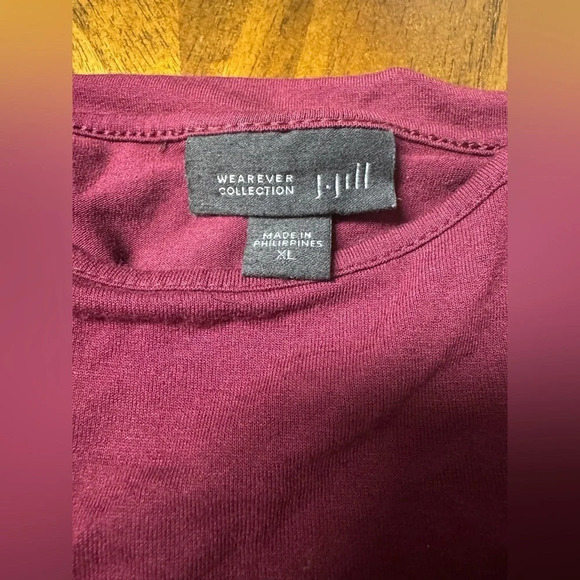 J.Jill Wearever Collection Scoop Neck Tunic Burgundy Comfy Office Size XL - Picture 5 of 7